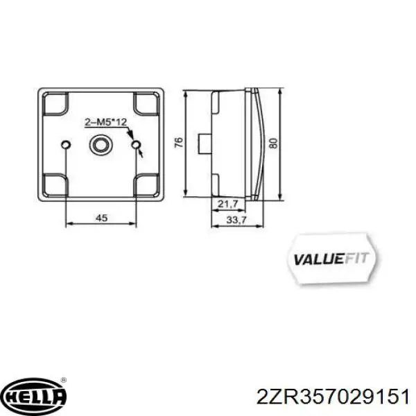  HELLA 2ZR357029151 ціна, від 46.65 USD