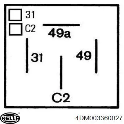 Реле покажчиків поворотів 4DM003360027 HELLA