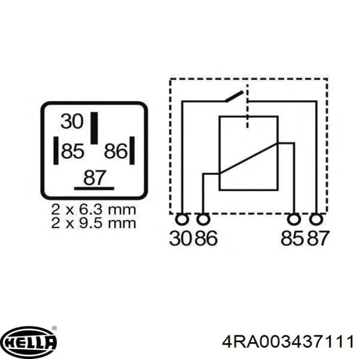 Реле вентилятора 4RA003437111 HELLA