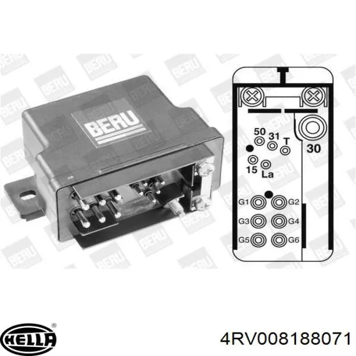 Реле свічок накалу 4RV008188071 HELLA