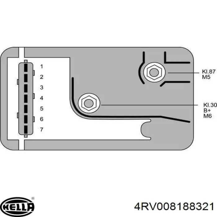 Купити 4RV008188321 HELLA Реле свічок накалу