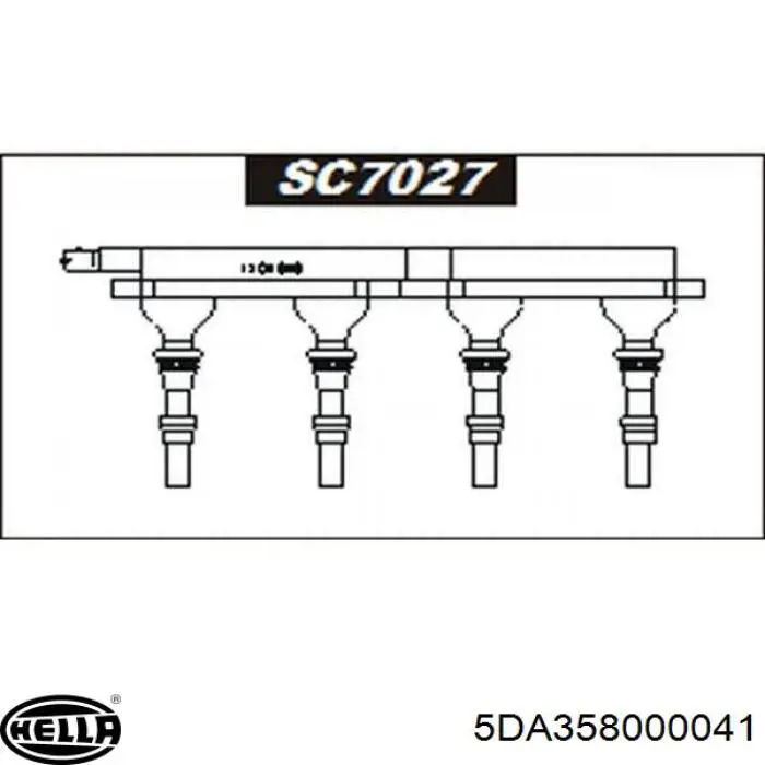 Купити 5DA358000041 HELLA Котушка запалювання