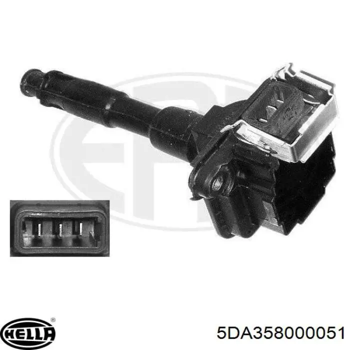 Купити 5DA358000051 HELLA Котушка запалювання