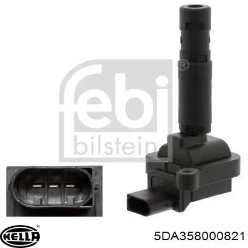 Купити 5DA358000821 HELLA Котушка запалювання
