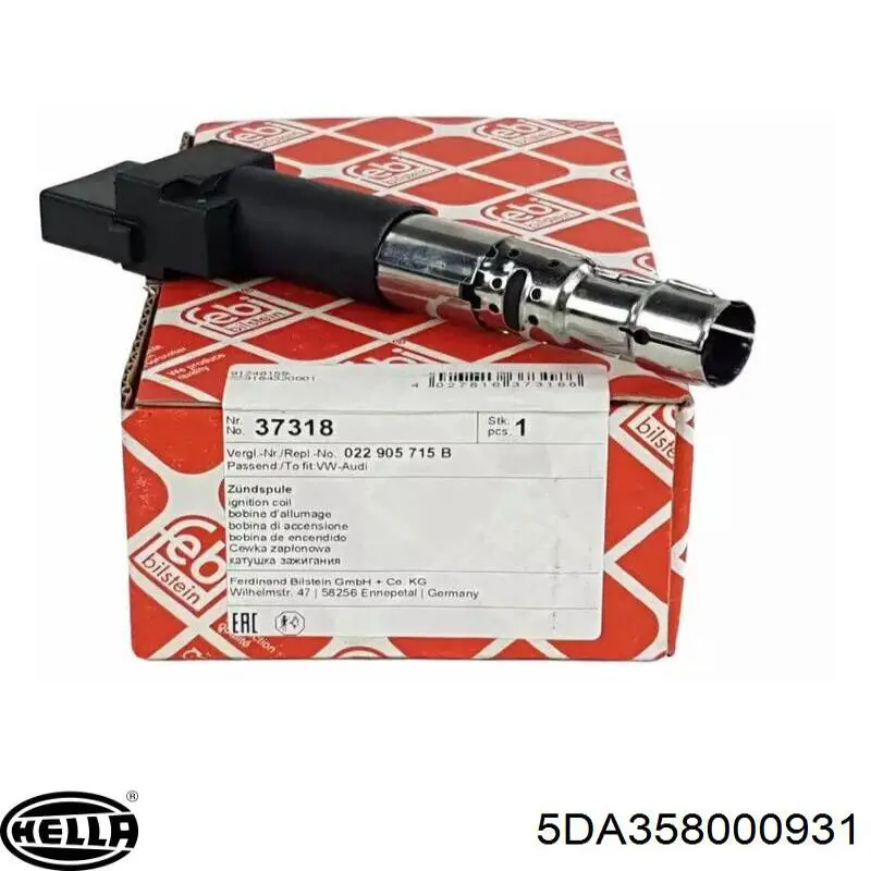 Котушка запалювання HELLA 5DA358000931 ціна, від 26.81 USD