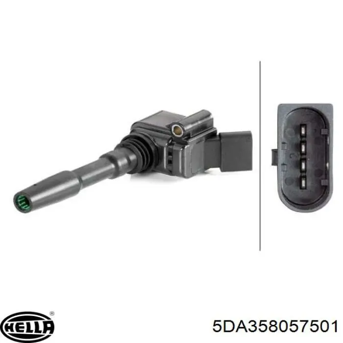 Купити 5DA358057501 HELLA Котушка запалювання