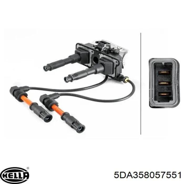Купити 5DA358057551 HELLA Котушка запалювання