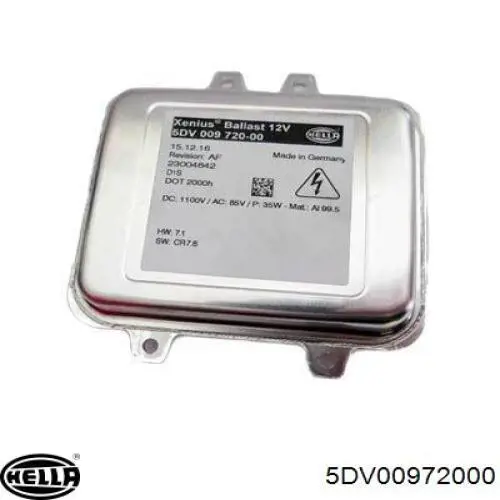 Купити 5DV00972000 HELLA Блок розпалювання, ксенон
