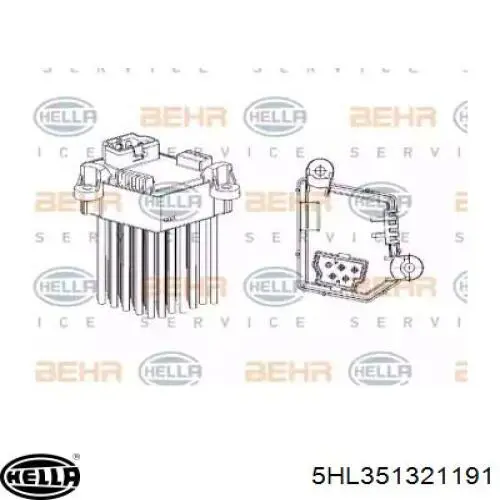 Резистор пічки 5HL351321191 HELLA
