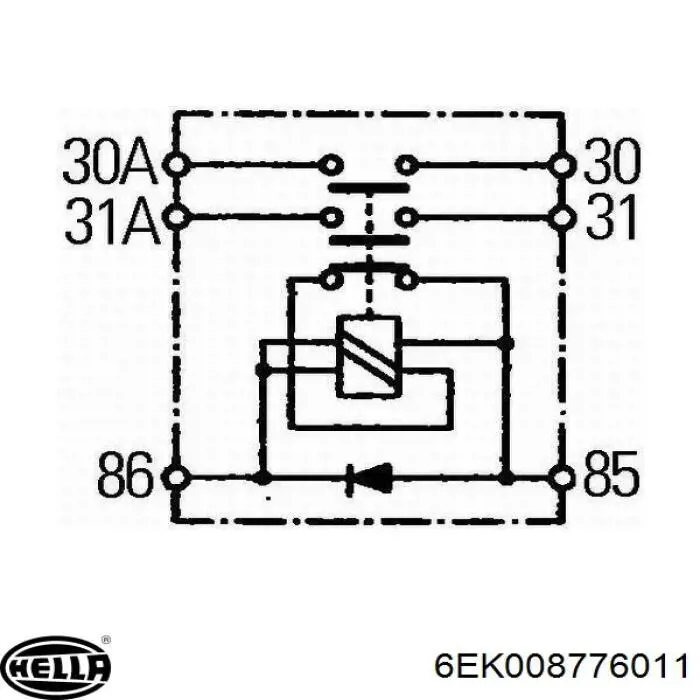6EK008776011 HELLA Вимикач маси