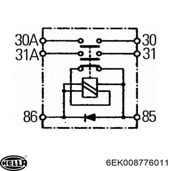 Вимикач маси 6EK008776011 HELLA