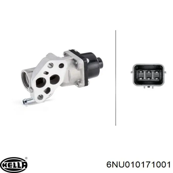 Клапан EGR HELLA 6NU010171001 ціна, від 47.63 USD