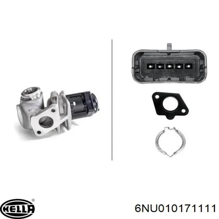 Купити 6NU010171111 HELLA Прилади управління системи рециркуляції