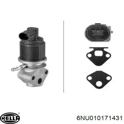 Купити 6NU010171431 HELLA Прилади управління системи рециркуляції