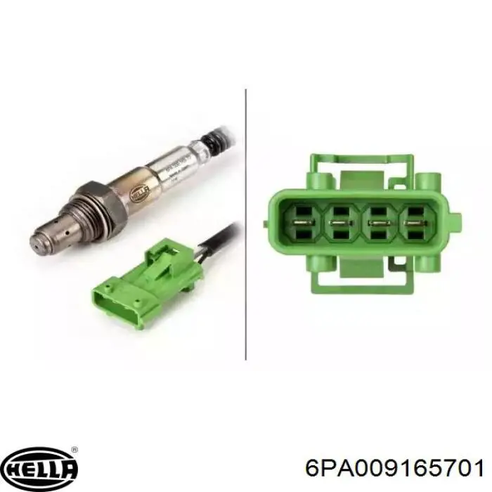 Лямбдазонд, датчик кисню до каталізатора HELLA 6PA009165701 ціна, від 48.05 USD