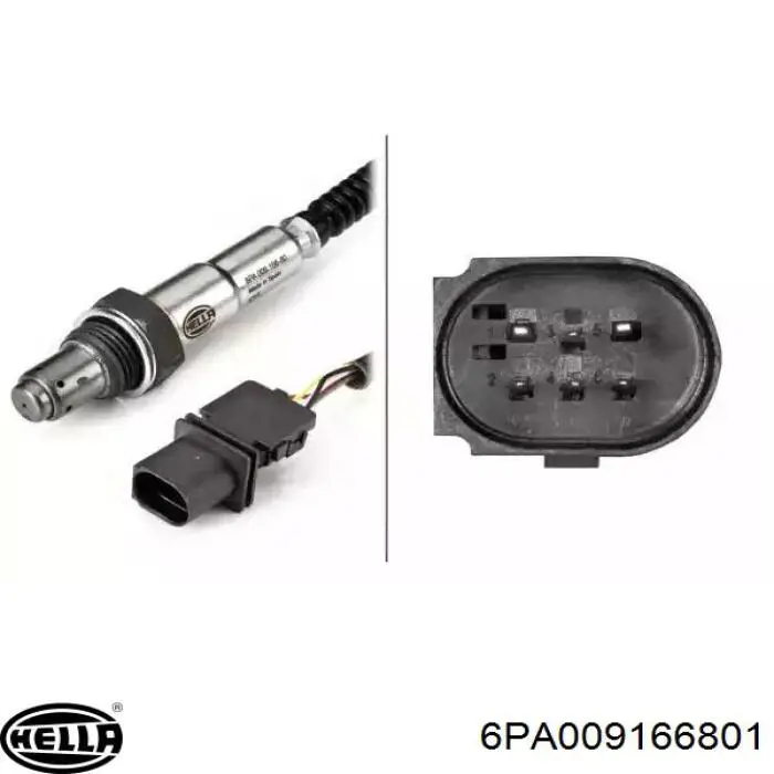 Купити 6PA009166801 HELLA Лямбдазонд, датчик кисню до каталізатора