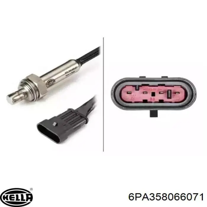 Купити 6PA358066071 HELLA Лямбдазонд, датчик кисню до каталізатора