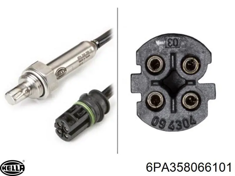 Лямбда датчик кисню HELLA 6PA358066101 ціна, від 106.53 USD