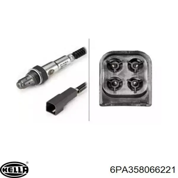 Лямбда датчик кисню HELLA 6PA358066221 ціна, від 41.76 USD