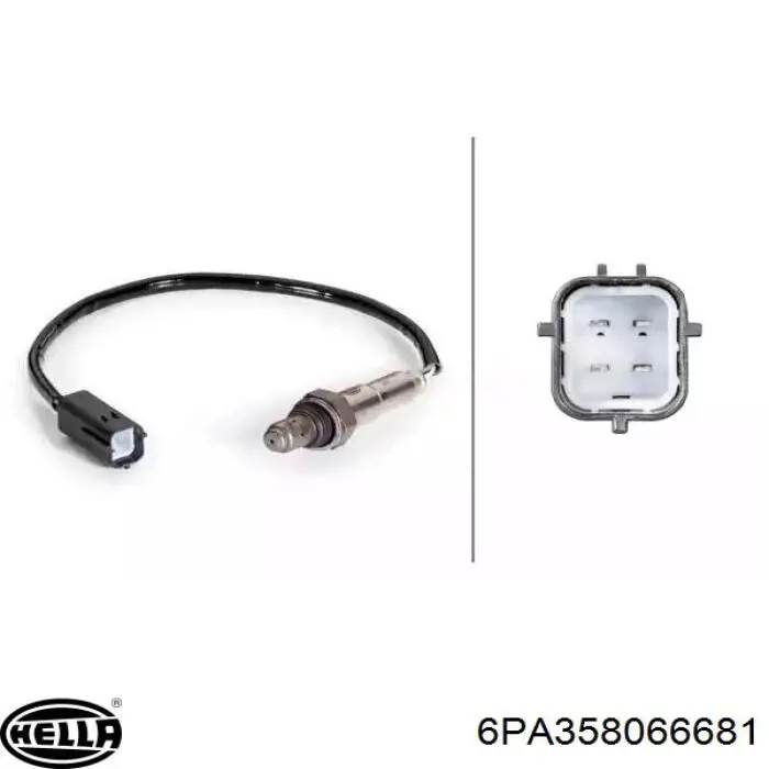 Купити 6PA358066681 HELLA Лямбдазонд, датчик кисню до каталізатора