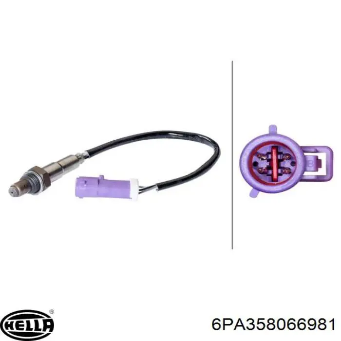 Купити 6PA358066981 HELLA Лямбда-зонд, датчик кисню після каталізатора