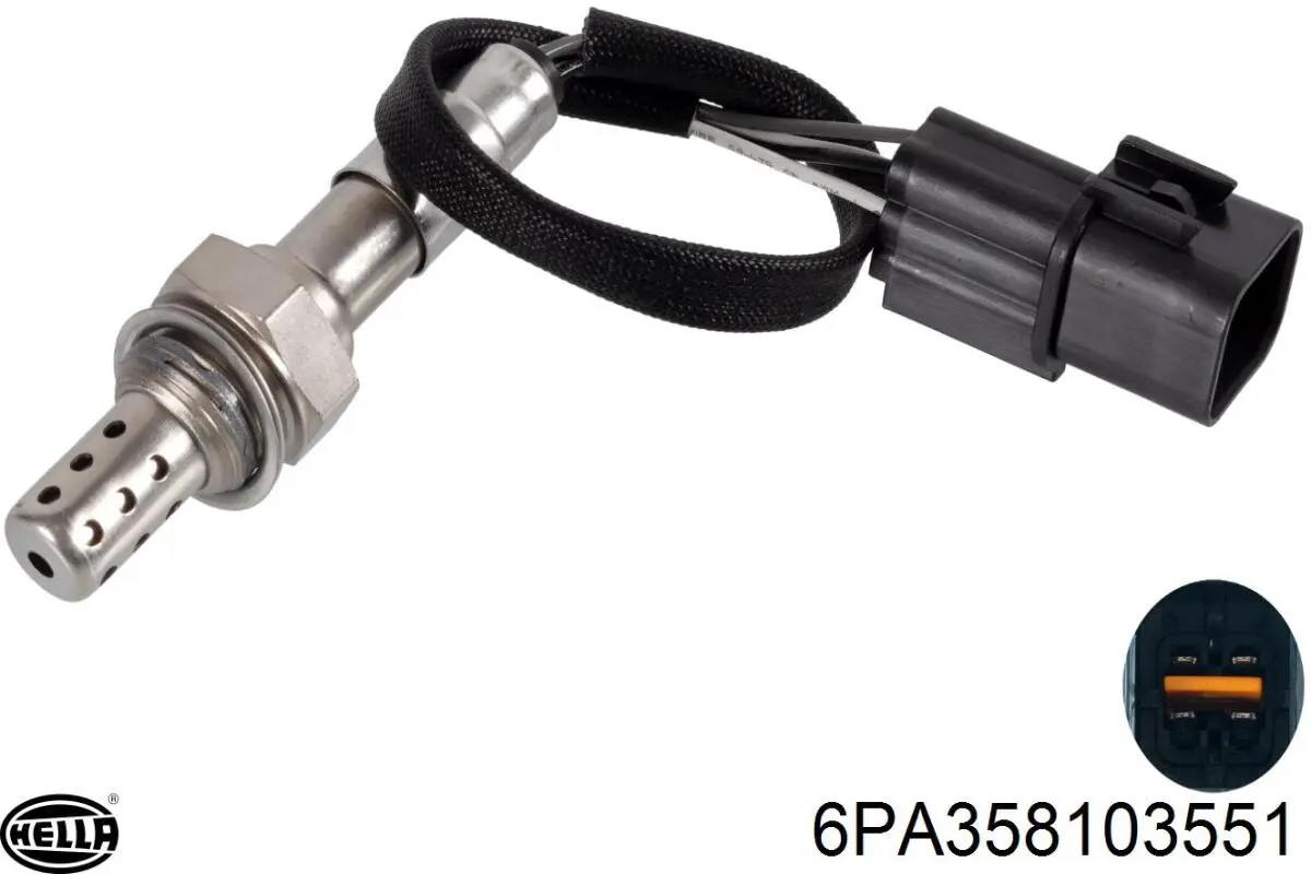 Лямбдазонд, датчик кисню до каталізатора 6PA358103551 HELLA