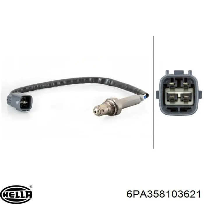 Лямбдазонд, датчик кисню до каталізатора HELLA 6PA358103621 ціна, від 50.00 USD