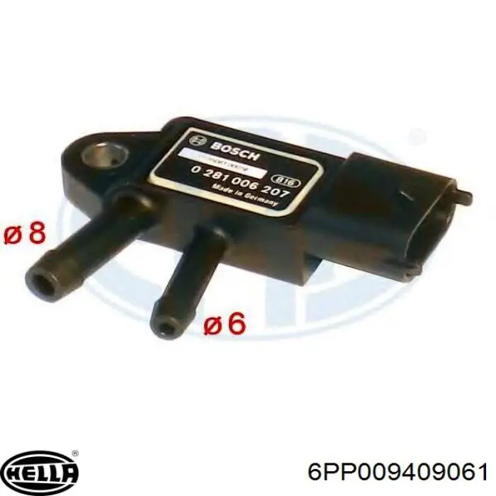 Купити 6PP009409061 HELLA Датчик тиску вихлопних газів
