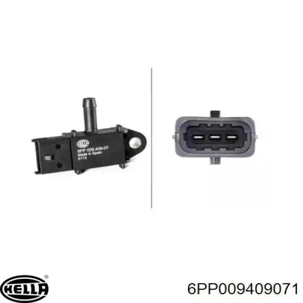 Датчик тиску вихлопних газів HELLA 6PP009409071 ціна, від 25.08 USD
