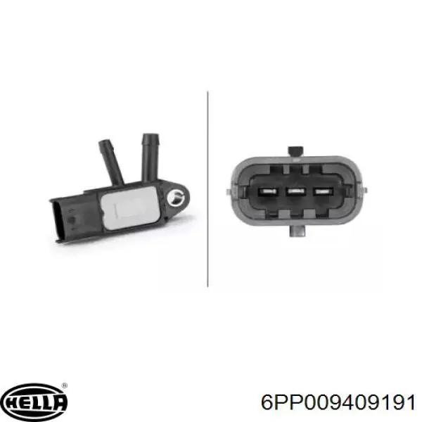 Купити 6PP009409191 HELLA Датчик тиску вихлопних газів