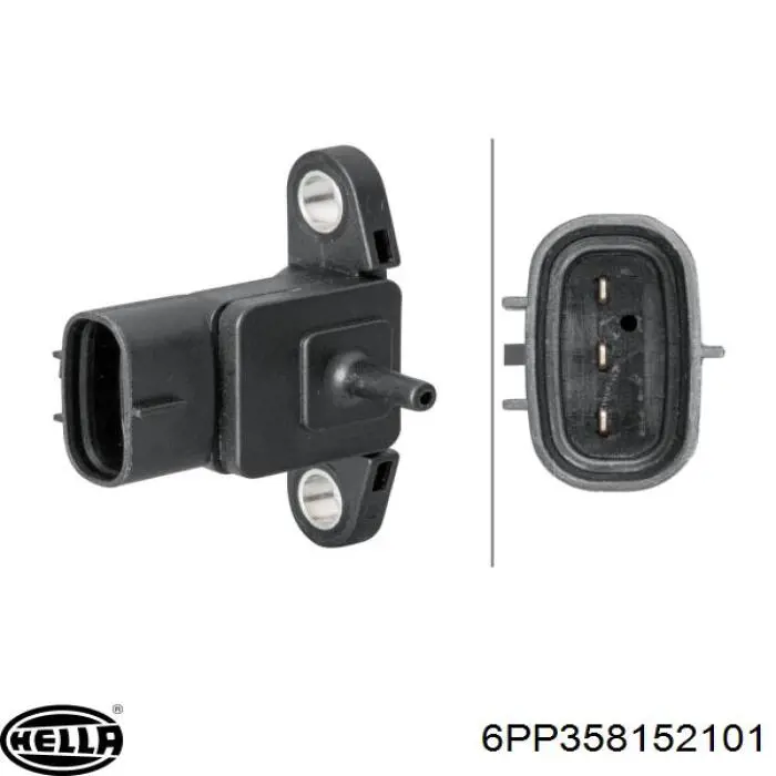 MAP сенсор HELLA 6PP358152101 ціна, від 12.73 USD