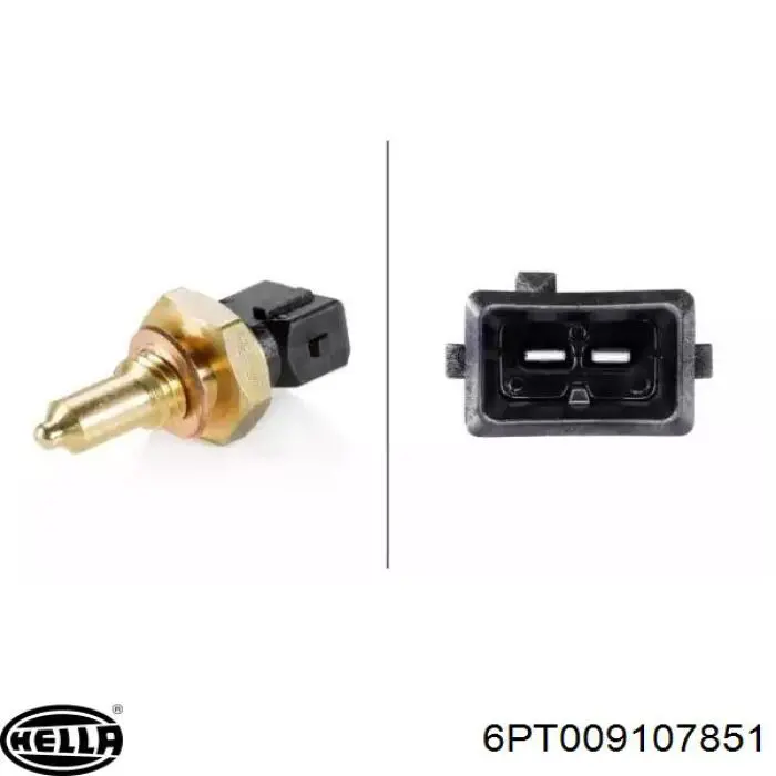 Купити 6PT009107851 HELLA Датчик температури охолоджуючої рідини