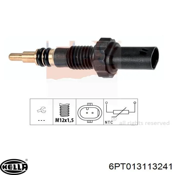 Термодатчик охолоджуючої рідини HELLA 6PT013113241 ціна, від 12.03 USD