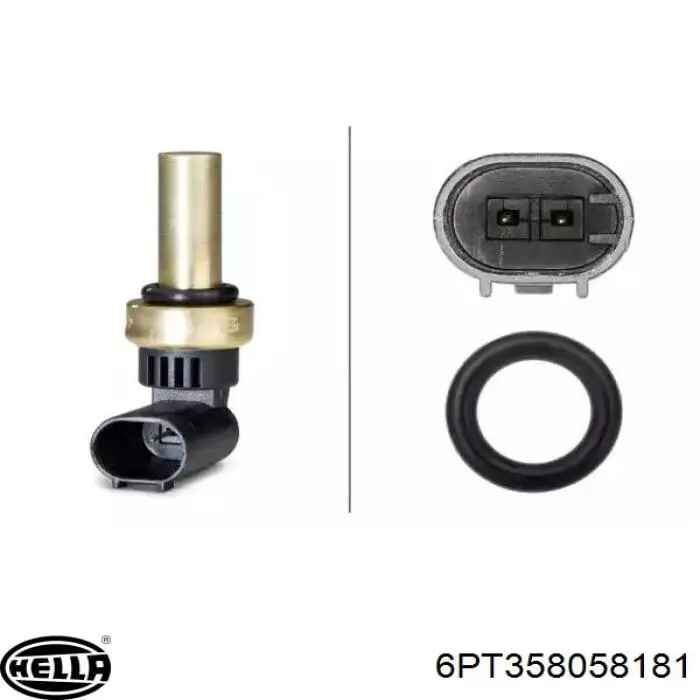 Термодатчик охолоджуючої рідини HELLA 6PT358058181 ціна, від 4.52 USD