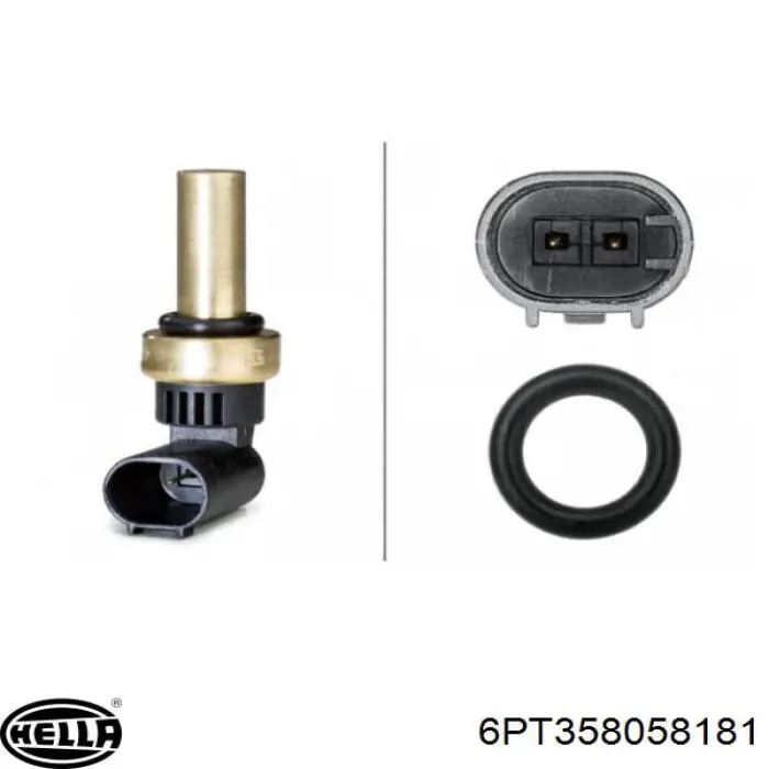 Купити 6PT358058181 HELLA Датчик температури охолоджуючої рідини