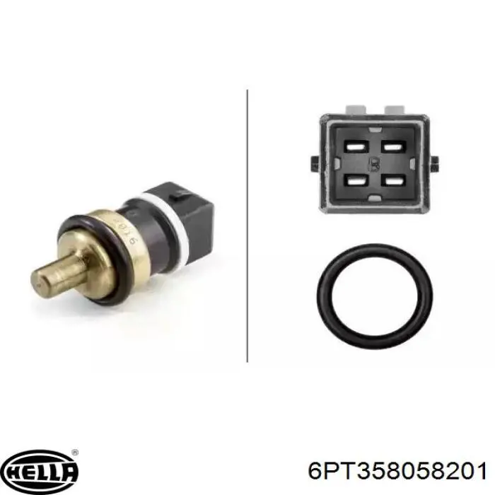 Термодатчик охолоджуючої рідини HELLA 6PT358058201 ціна, від 11.31 USD
