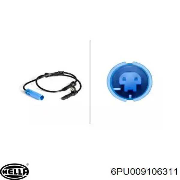 Купити 6PU009106311 HELLA Датчик АБС (ABS) передній