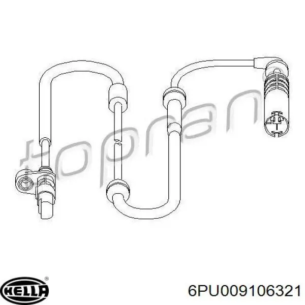 Датчик АБС (ABS) задній HELLA 6PU009106321 ціна, від 30.56 USD