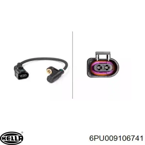 Купити 6PU009106741 HELLA Датчик АБС (ABS) задній