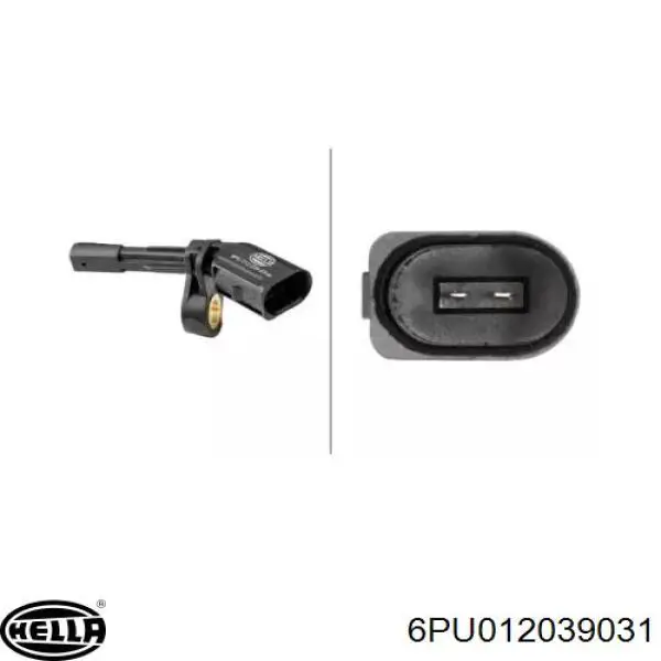 6PU012039031 HELLA Датчик ABS задній лівий