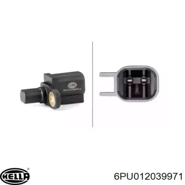 6PU012039971 HELLA Датчик АБС (ABS) задній