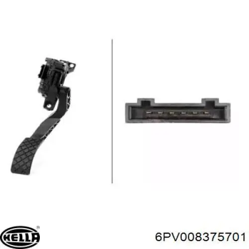 Підаль газу HELLA 6PV008375701 ціна, від 25.34 USD