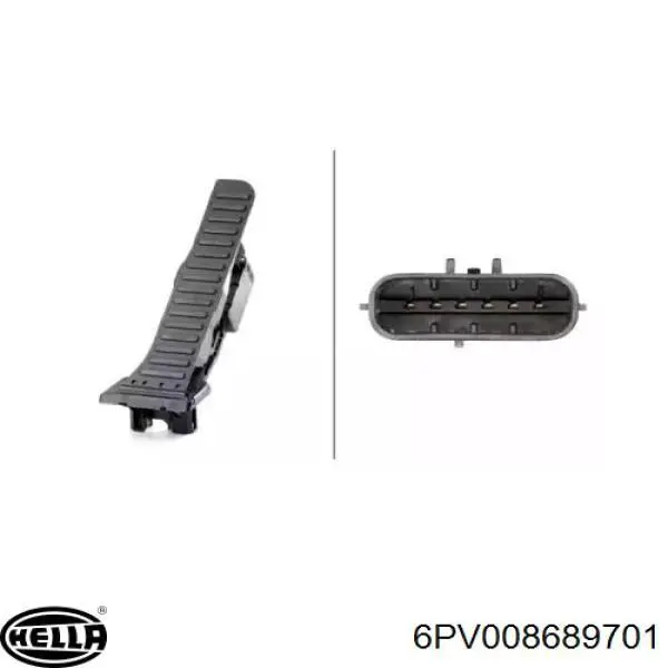 Підаль газу HELLA 6PV008689701 ціна, від 157.68 USD