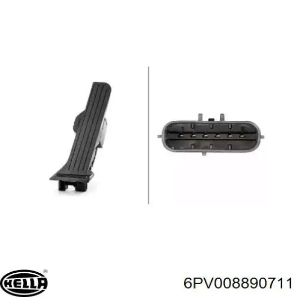 Підаль газу HELLA 6PV008890711 ціна, від 31.67 USD