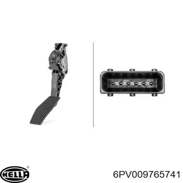 Підаль газу HELLA 6PV009765741 ціна, від 26.72 USD