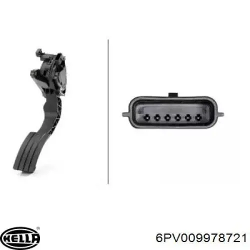 Підаль газу HELLA 6PV009978721 ціна, від 25.34 USD