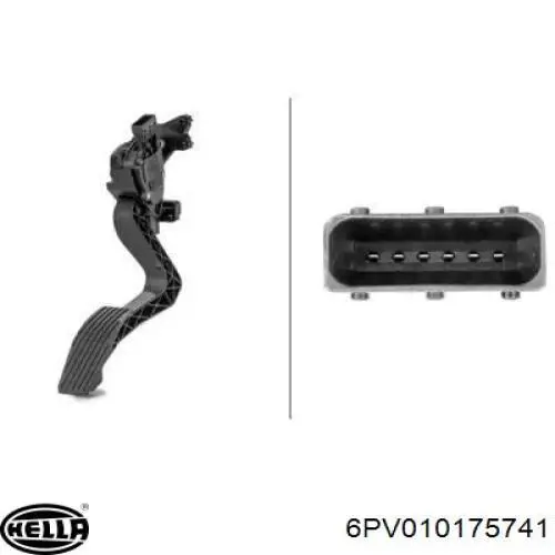 6PV010175741 HELLA Педаль газу (акселератора)