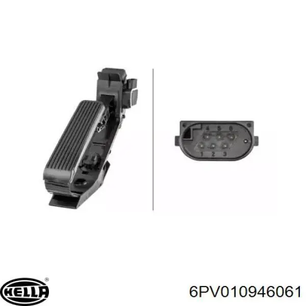 Підаль газу HELLA 6PV010946061 ціна, від 31.67 USD