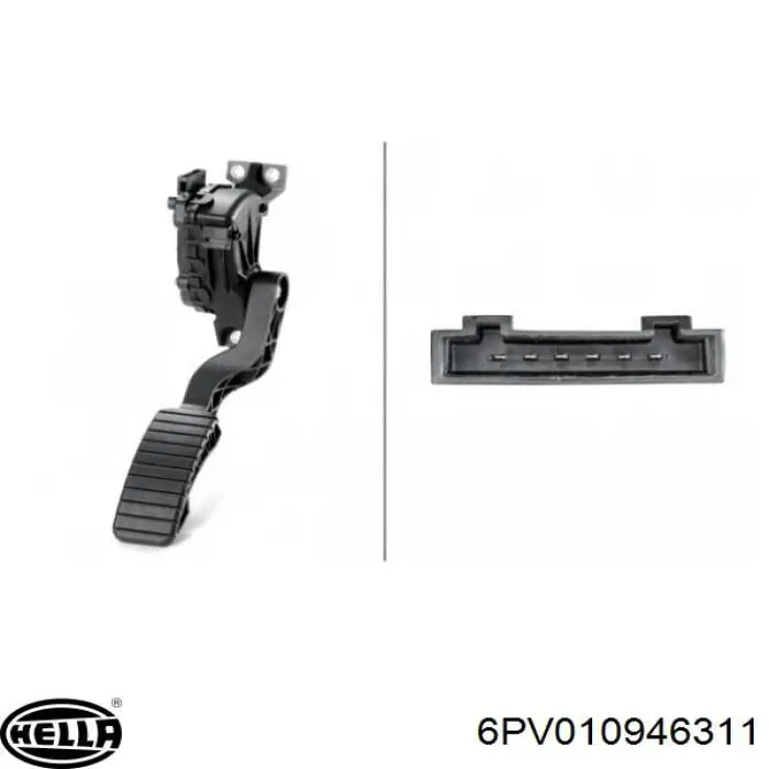 Підаль газу HELLA 6PV010946311 ціна, від 14.11 USD