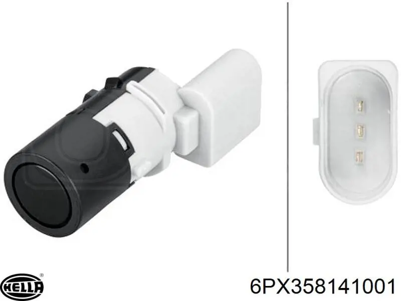 Датчик сигналізації паркування (парктронік), задній HELLA 6PX358141001 ціна, від 15.58 USD
